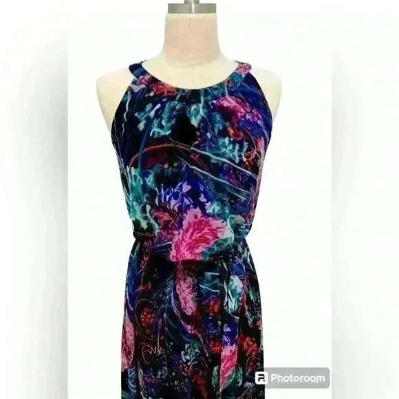 Women’s Soma Woven Halter Maxi Dress Sensational Navy - Picture 4 of 6